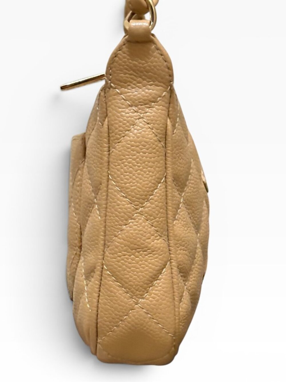 Chanel Caviar Tan Leather Pochette - Picture 8 of 16